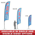 9' Double Sided Shark Fin Flag Banner Complete Kit